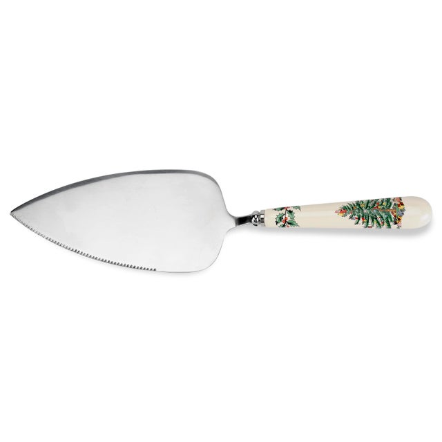 2020s Spode Christmas Tree Cake Knife/Server 10" For Sale - Image 5 of 5