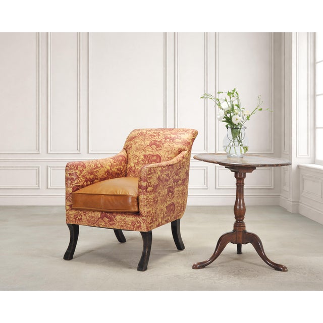 A stylish 'Regency Sabreleg Arm Chair' by Rose Tarlow - Melrose House, Los Angeles, CA. The distinctive bespoke chair...