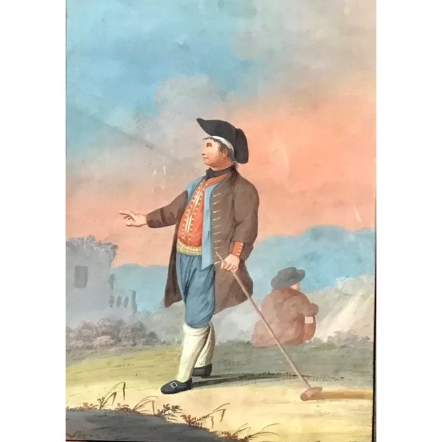 Early 19th Century Early 19th Century Neapolitan Gouache on Paper - Set of 3 For Sale - Image 5 of 11