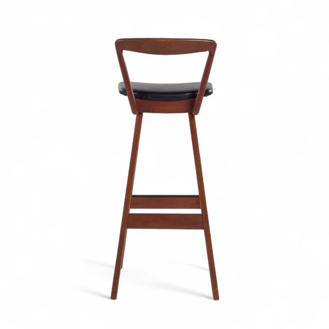 Rosengren Hansen for Brande Møbelfabrik Mid Century Teak Bar Stools - Set of 3 For Sale - Image 9 of 12
