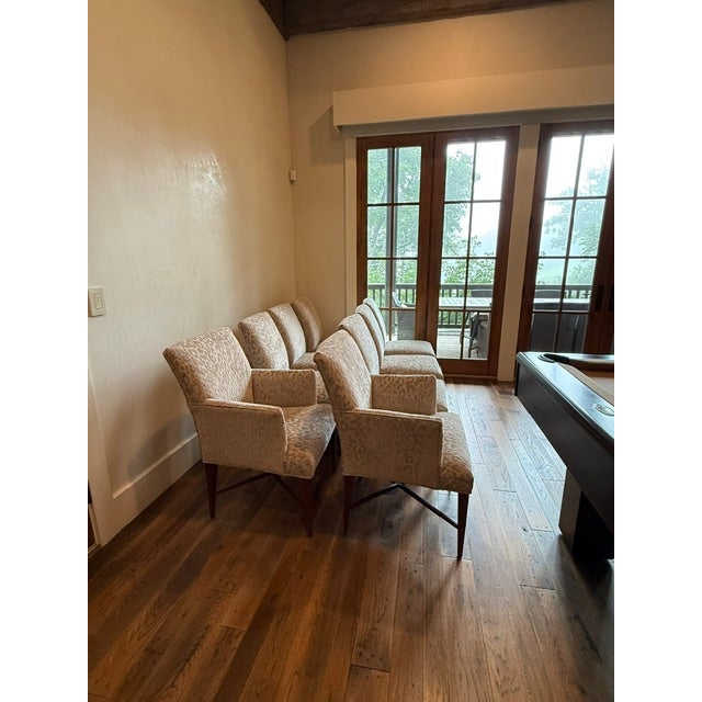 Contemporary Dining Chairs S/8 Attributed/Styled After Thomas Pheasant by Baker Furniture For Sale - Image 3 of 7