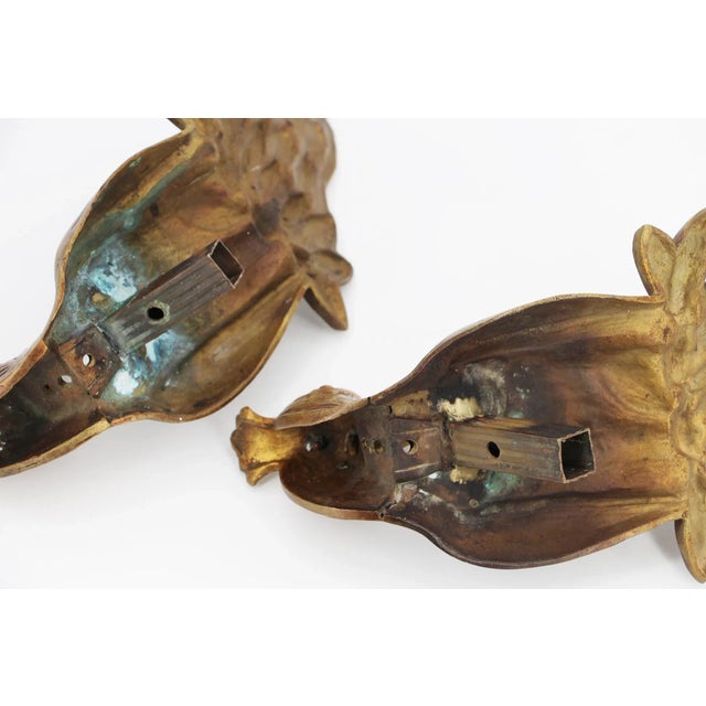 French Mid-Century Gilt Bronze Birds Drapery Rod Holders For Sale - Image 12 of 12