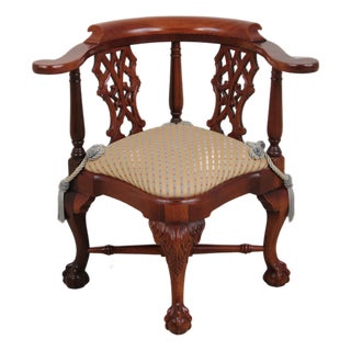 Chippendale Ball & Claw Mahogany Childs Side Chair For Sale