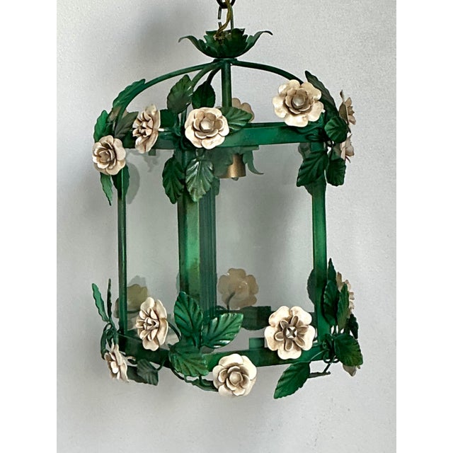 This enchanting pair of vintage toleware lanterns brings a breath of French country air to any interior. Hand-crafted from...