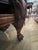 Wood Early 20th Century Ornately Carved Quarter Sawn Oak Throne Chair For Sale - Image 7 of 9