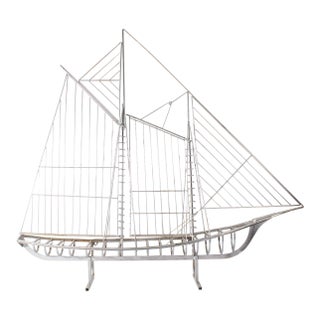 Curtis Jeré 1976 Metal Boat Sculpture For Sale