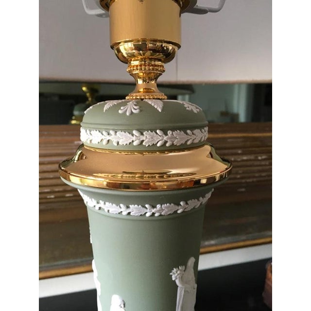 Postmodern Green Porcelain and Brass Table Lamp, Italy, 1970s For Sale - Image 18 of 18