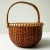 American Vintage Signed Nantucket Lightship Basket – Handcrafted With Bone Handle & Geometric Pattern For Sale - Image 3 of 8