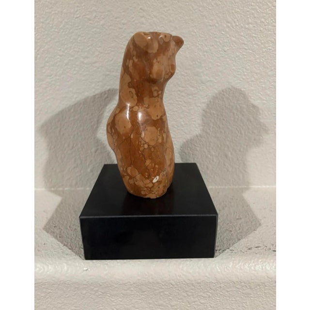 1990s Abstract Marble Female Torso Sculpture (8.25” High) For Sale - Image 4 of 7