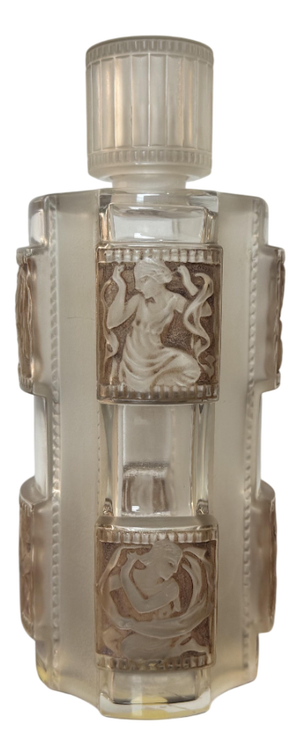 Helene Perfume Bottle in Glass with Sepia Patina by René Lalique for Lalique, 1940s