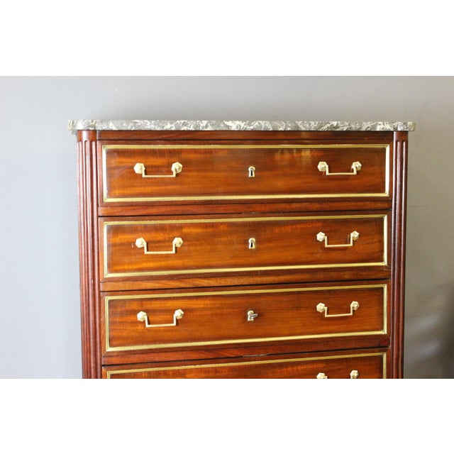 Louis XVI Style Mahogany Chest of Drawers, 18th Century For Sale - Image 3 of 17