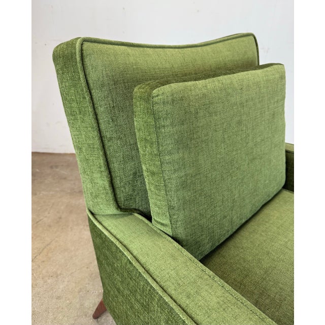 Avocado Restored Mid Century Modern Paul McCobb Style Lounge Chair in Moss Green For Sale - Image 8 of 12