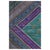 An Indian vintage large silk embroidered fabric from the second half of the 20th century with turquoise, violet, purple,...