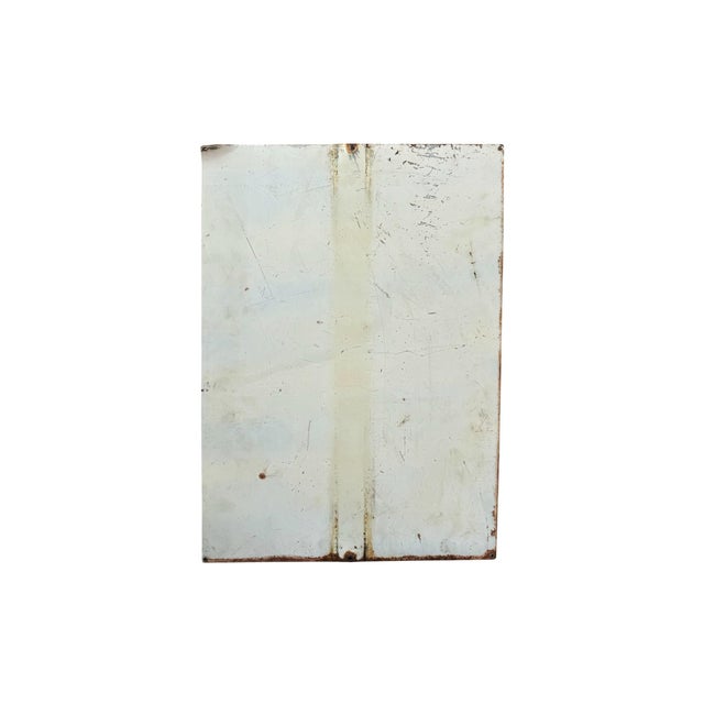 A great old porcelain enamel “Private Property — No Trespassing” sign that has clearly lived a real life. The white ground...