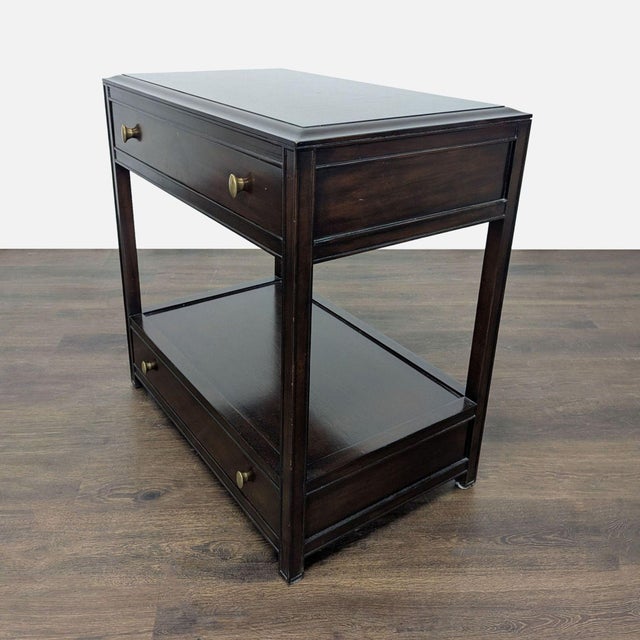 Traditional Restoration Hardware Two Drawer Nightstand For Sale - Image 3 of 14