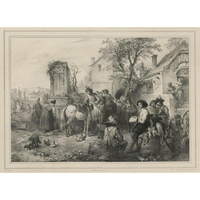 After Madou, Illustration of Wouwerman and the Study of Horses, 1842, Print For Sale - Image 3 of 5