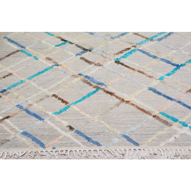 Oushak Hand Knotted Wool Rug, 4'8"x8' For Sale - Image 4 of 4
