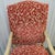 1980s Pair of French Louis XIII Style Bleached Oak Armchairs in Red Cut Velvet For Sale - Image 5 of 11