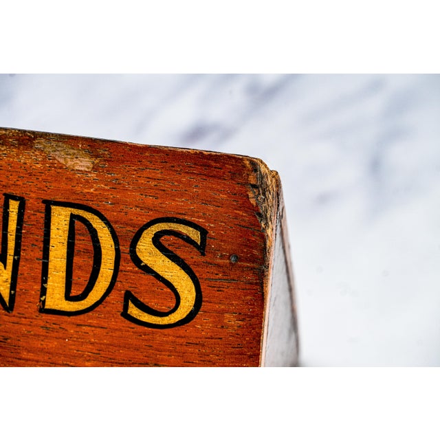 Hand Painted Antique Loans Bonds Foreign Exchange Desk Sign Bank Finance For Sale - Image 9 of 14