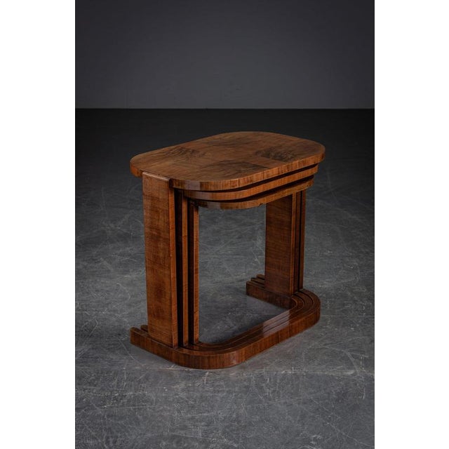 Art Deco Nesting Tables from De Coene, 1930s, Set of 3 For Sale - Image 14 of 18