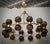 Art Deco Round Art Glass and Brass Chandelier, 2000 For Sale - Image 4 of 10