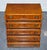 Vintage Military Campaign Yew Wood Secretaire with Brass Handles For Sale - Image 5 of 16