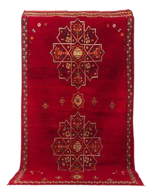Vintage Moroccan Tribal Red Berber Handmade Area Rug 6 X 10