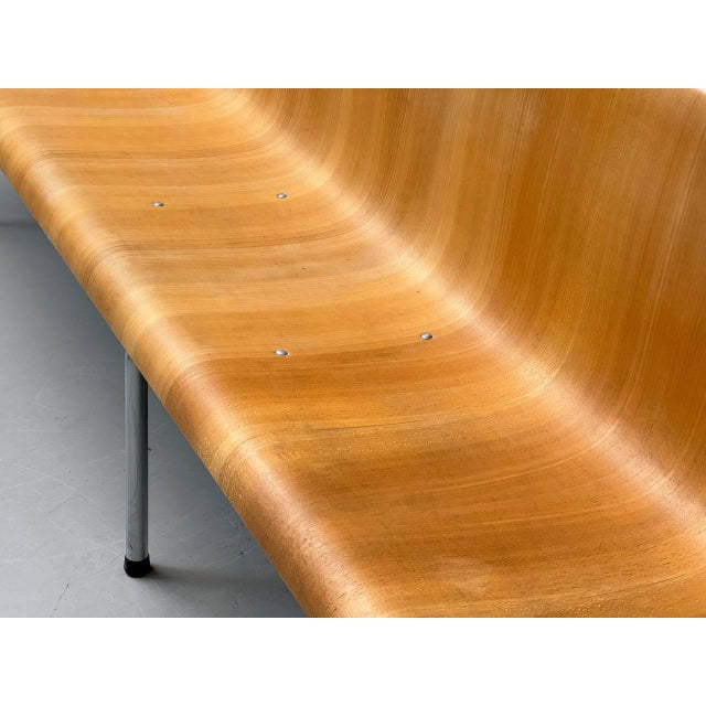 Bench in Laminated Beechwood with Tubular Steel Frame, 1960s For Sale - Image 6 of 18
