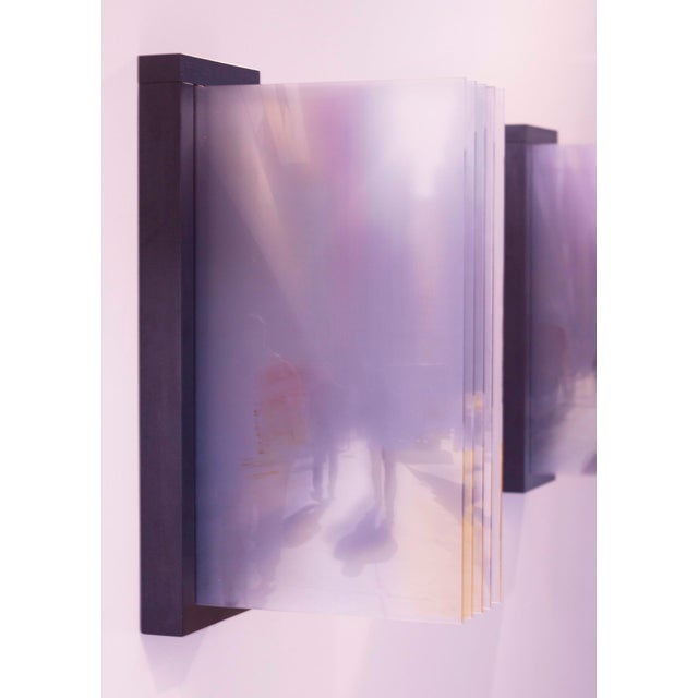 Street of Shadows - Finding the Light 3 presents a serene interplay of light and shadow across five acrylic panels,...