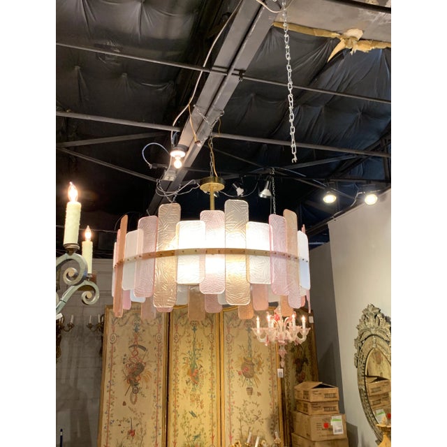 Modern Murano Glass Multicolored Round Chandelier For Sale - Image 4 of 7