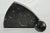 Stone Black Carved Fossil Stone Wedge & Sphere For Sale - Image 7 of 7