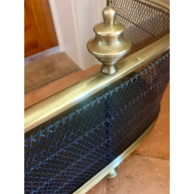 Antique English Brass and Wirework Fender For Sale - Image 10 of 18