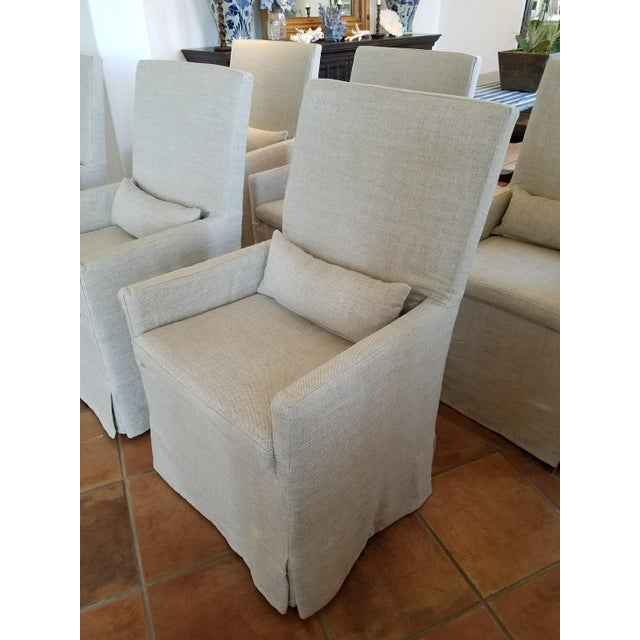 Restoration Hardware Belgian Track Arm Slipcovered Armchairs Set of 6