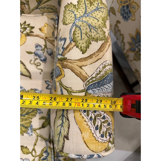 c.r. Laine Pair of Traditional Botanical Wingback Chairs, Original Upholstery, 2008 For Sale - Image 12 of 12