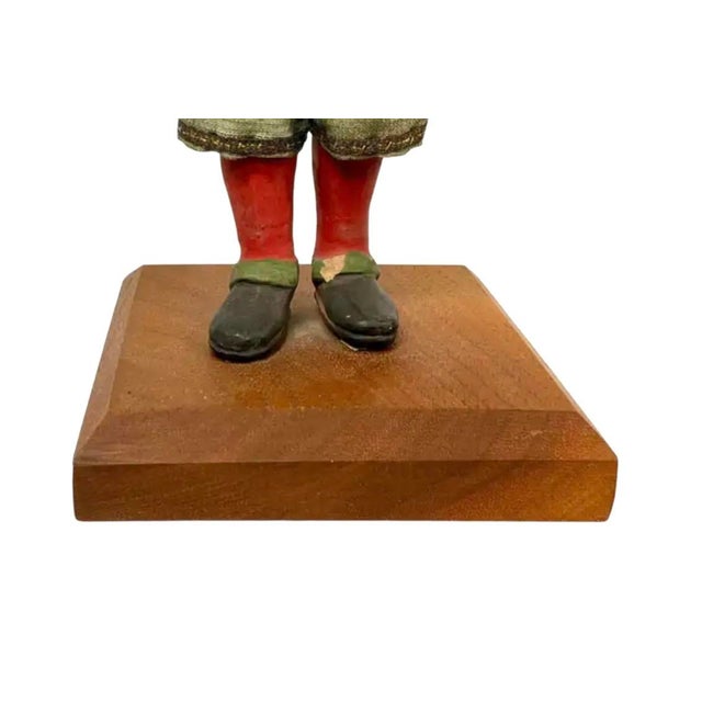 18th Century Neapolitan Crèche Figure, Terracotta & Wood Elderly Man For Sale - Image 4 of 10