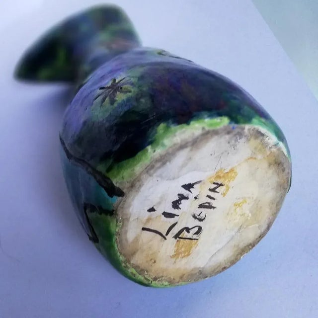 Mid-Century Italian Ceramic Vase by Bedin Lina, 1956 For Sale - Image 9 of 10