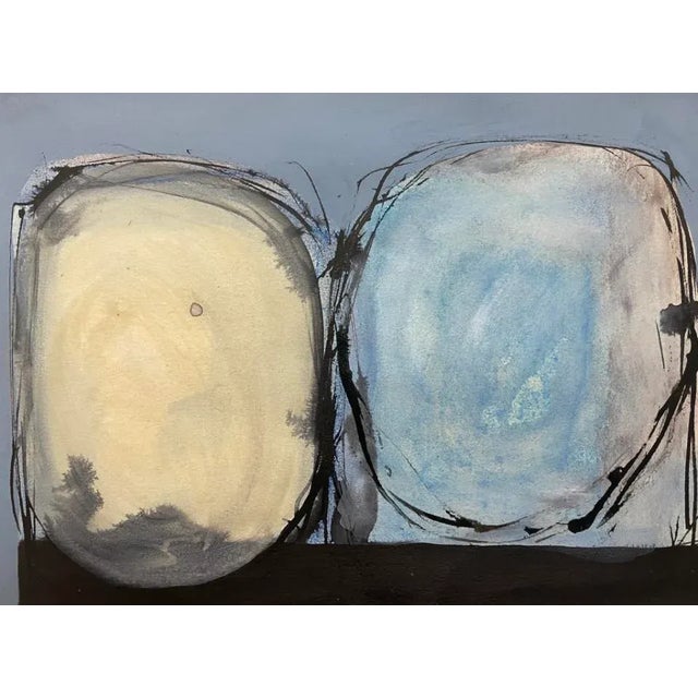 Abstract "Now I Float Ii" Original Mixed Media Painting on Paper by Zac Woodiel For Sale - Image 3 of 7