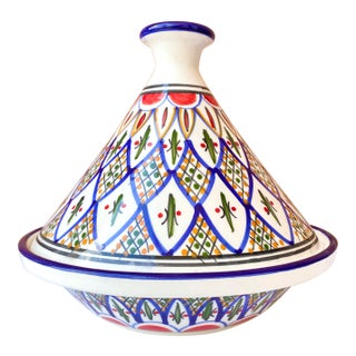 Hand Decorated Tagine by Le Souk Ceramique, Tunisia For Sale