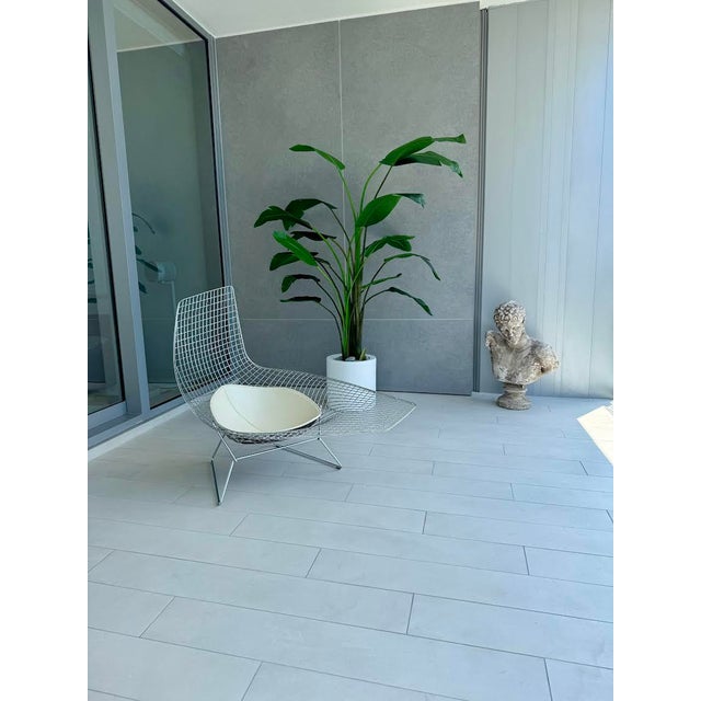 For Sale: Harry Bertoia (1952) Asymmetric Chaise Lounge made by Knoll NEW condition – Chrome! Size: 53” width, 33” deep,...