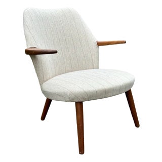 Mid-Century Danish Armchair in Teak & Fabric, 1960s For Sale