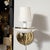 Alabaster Pair of Art Deco Style Alabaster and Polished Brass Sconces For Sale - Image 8 of 13