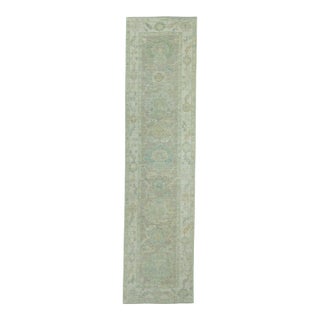 Turkish Oushak Rug 2'6" x 10'1" #19239 For Sale
