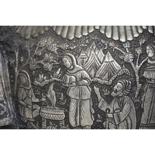 Large Copper Tea Pot with Engraving, 1940s For Sale - Image 6 of 17