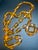 1930s 1930s Golden Yellow Amber Bohemian Czech Glass Beaded Necklace For Sale - Image 5 of 9
