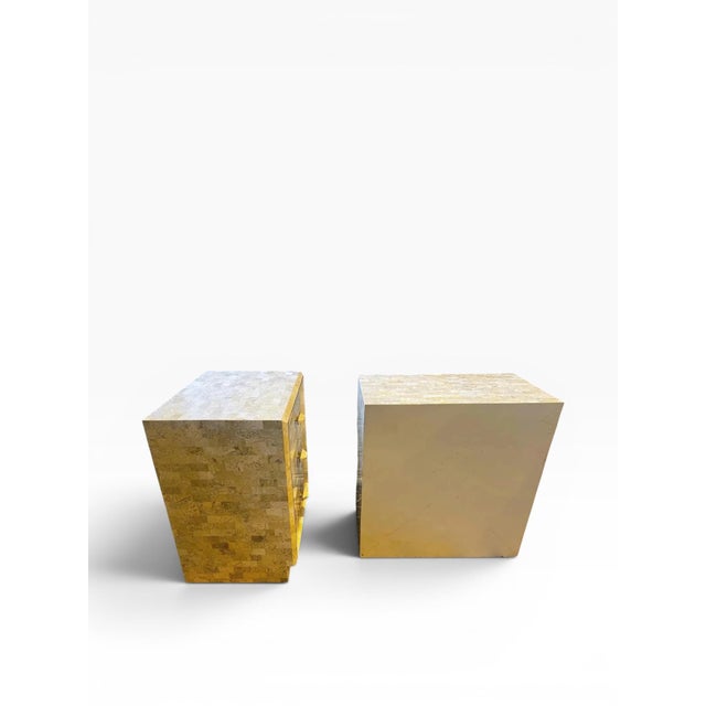 1970s Maitland-Smith Tessellated Stone Nightstands (A Pair) For Sale In Boston - Image 6 of 13