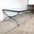 Modern Sculptural Patinated Iron and Beveled Glass Coffee Table For Sale - Image 3 of 14