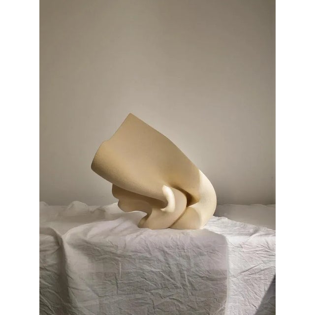 Stoneware clay, ceramic the wind of change sculpture by aleksandra krasnopolska dimensions: w 31 x d 20 x h 35 cm, w 28.5...