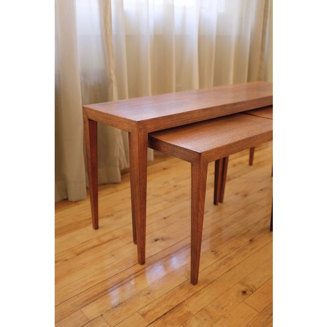 Mid-Century Modern 1960s Set of Three Nesting Table by Severin Hansen For Sale - Image 3 of 18