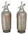 English Grey Metal Glass Siphon from Sparklest London, Set of 2 For Sale