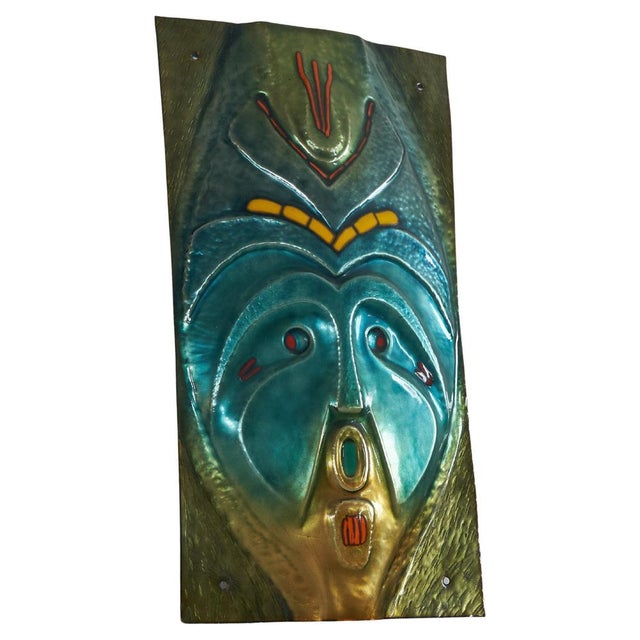 Enameled Mask by Franco Bastianelli for Laurana Pesaro, 1950s For Sale - Image 10 of 10